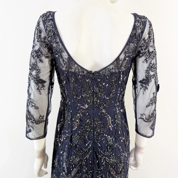 Aidan Mattox Blue Sequin Beaded Maxi Dress Size 8 Formal Evening Party - www.armafbd.com Aidan Mattox Blue Sequin Beaded Maxi Dress Size 8 Formal Evening Party - www.armafbd.com